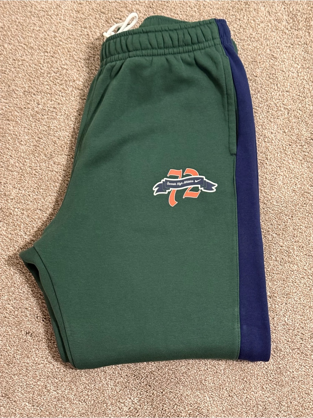 Men’s Green & Navy Athletic Jogger Sweatpants